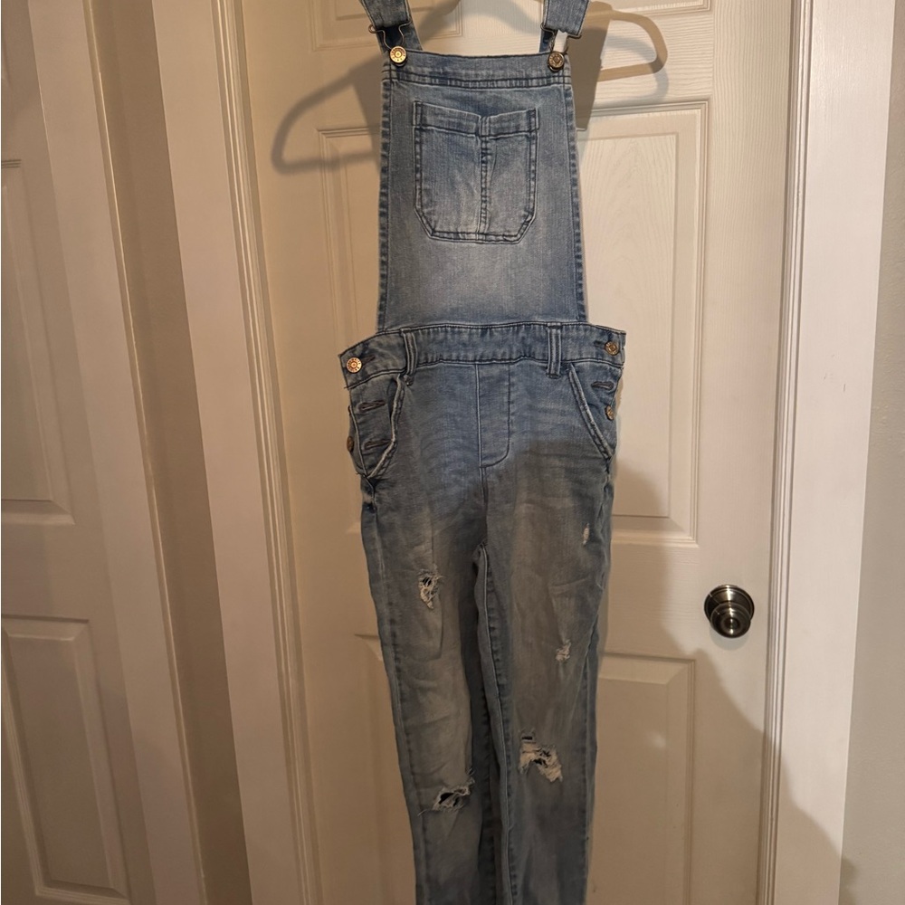 Celebrity Pink Light Blue Denim Overalls